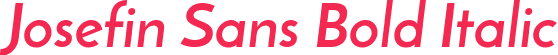 Josefin Sans Bold Italic